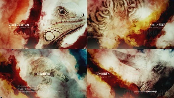 水墨转场标题展示AE模板