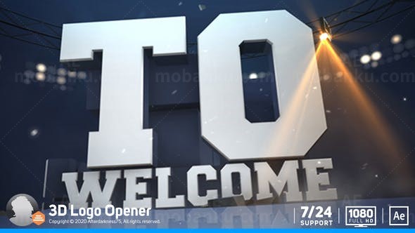 三维标志片头AE模板