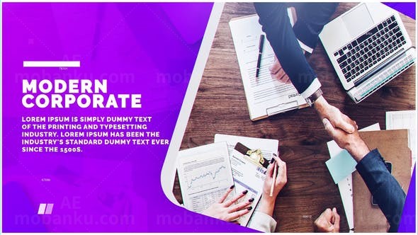 企业图文片头AE模板