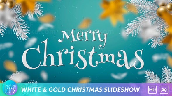 温馨圣诞节照片相册片头AE模板