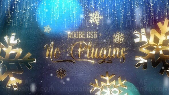 金色圣诞节片头动画AE模板