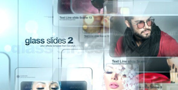 玻璃框照片展示AE模板