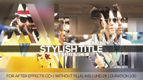 文字标题叠层AE模板