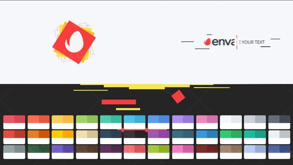 形状标志动画AE模板