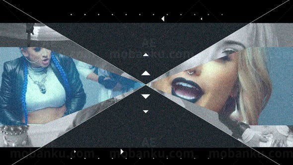 动感故障效果标志动画AE模板