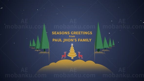 视差圣诞祝福AE模板