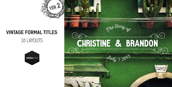 复古艺术标题展示AE模板