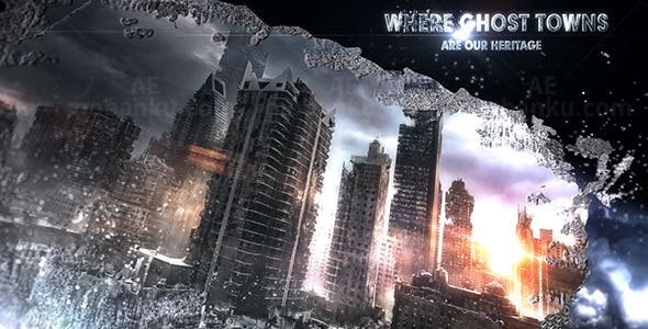 星际背景碎片效果电视栏目包装AE模板