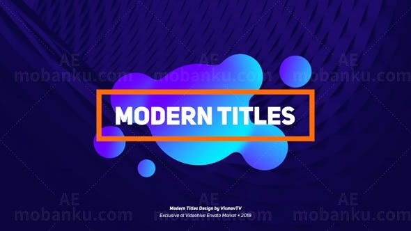 现代时尚设计文字标题动画AE模板