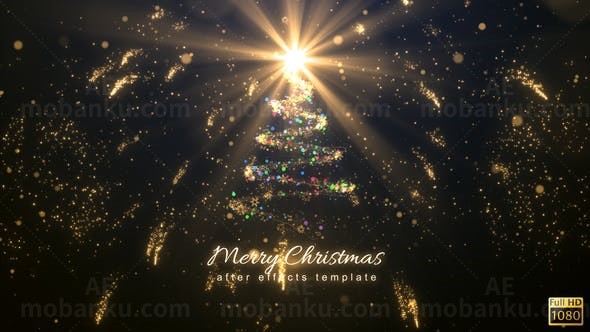 烟花光效圣诞节片头AE模板