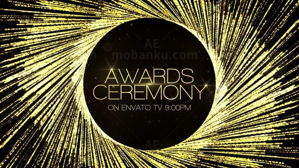 光线粒子环绕颁奖典礼包装片头AE模板