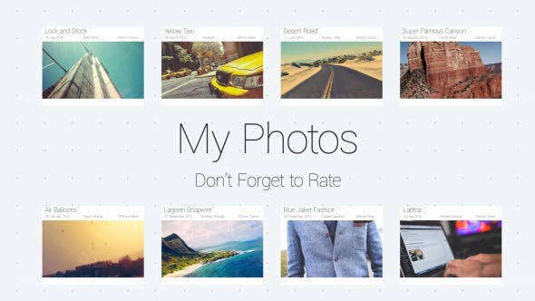 简洁照片相册幻灯片开场AE模板