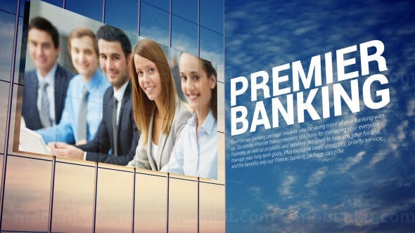 摩天大楼图文企业展示AE模板