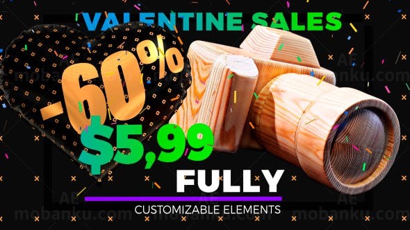 爱心促销AE模板