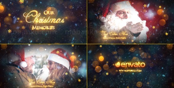 圣诞记忆幻灯片AE模板