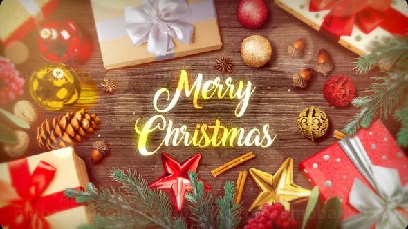 圣诞节幻灯片AE模板