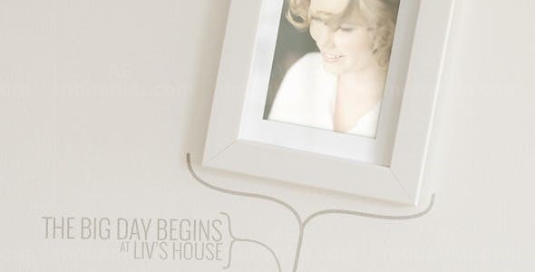 早晨的阳光效果婚礼片头AE模板