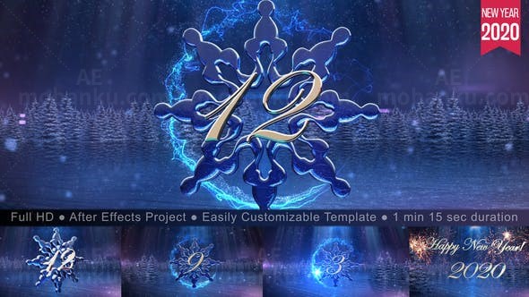 2019新年倒计时AE模板