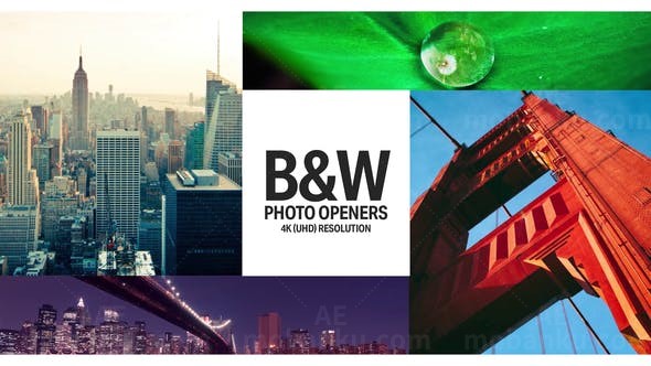 图片分屏切割Logo动画AE模板