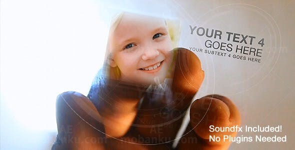 手指效果相片展示AE模板