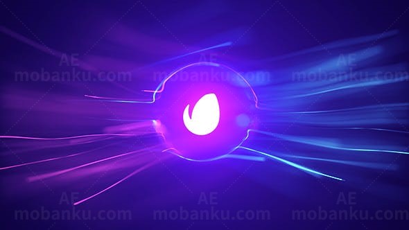 优雅粒子光线Logo动画AE模板