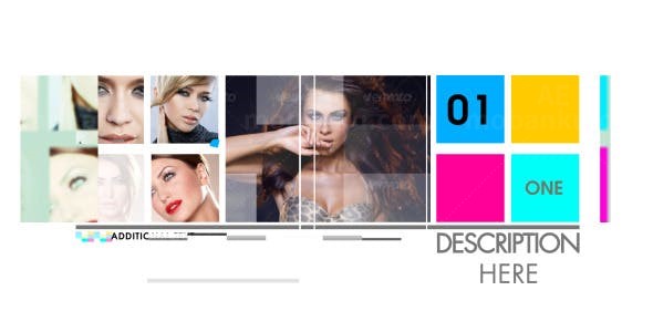 简洁优雅幻灯片AE模板