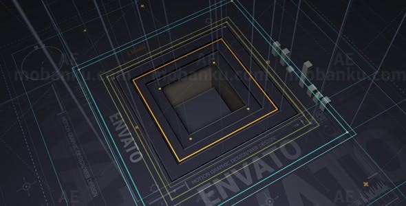 数字标志变换AE模板