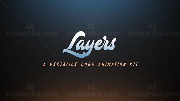 分层飞入动画工具包AE模板