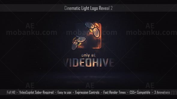 影视光效标志动画AE模板