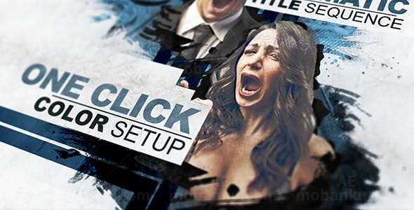 油墨遮罩效果广告AE模板