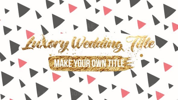 奢华婚礼文字标题动画AE模板