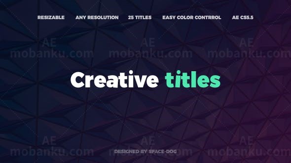 创意标题展示AE模板