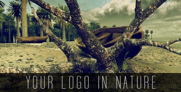 海岸边LOGO演绎AE模板