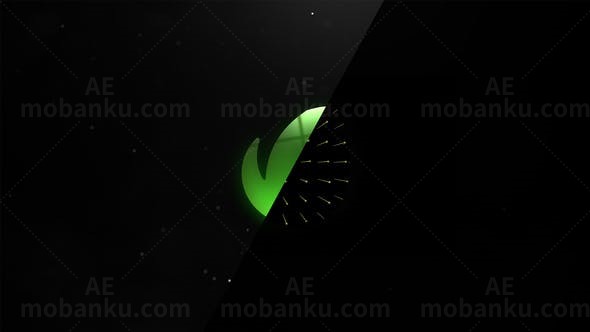 反射光标志动画AE模板