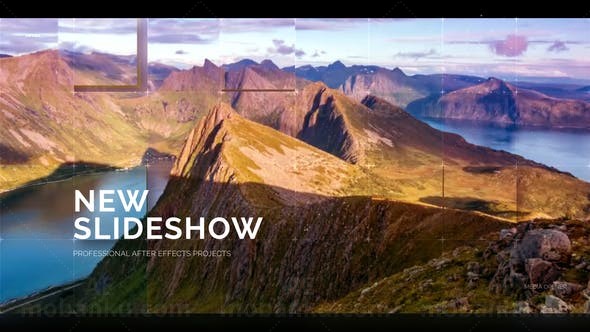 网格分块效果幻灯片AE模板