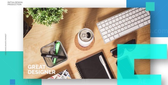 迷你企业幻灯片AE模板