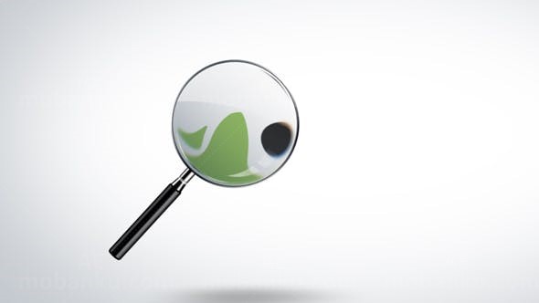 放大镜标志展示AE模板