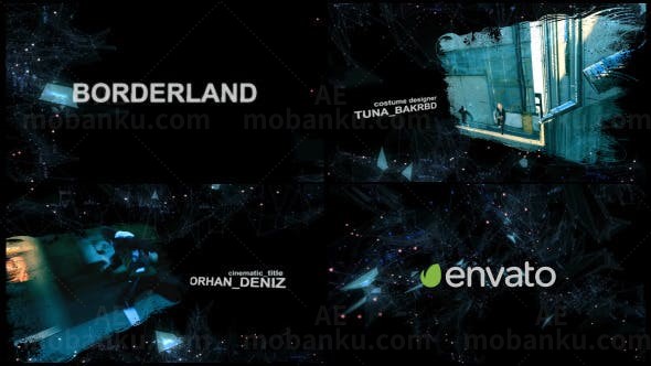 抽象网格背景标题展示AE模板