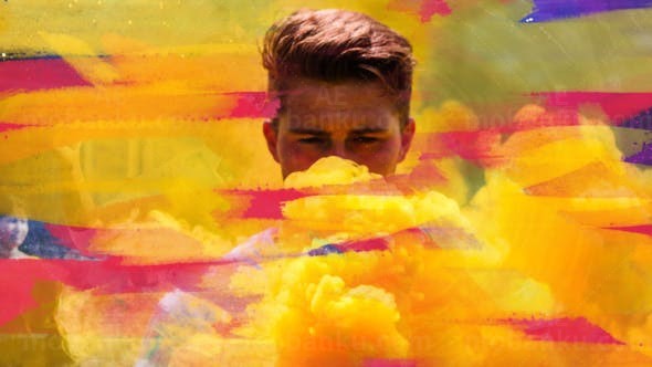 笔刷涂绘效果片头AE模板