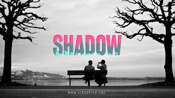 阴影标志动画AE模板