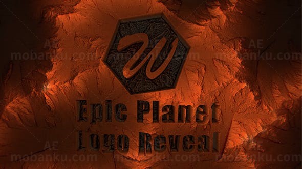 史诗行星标志展示AE模板