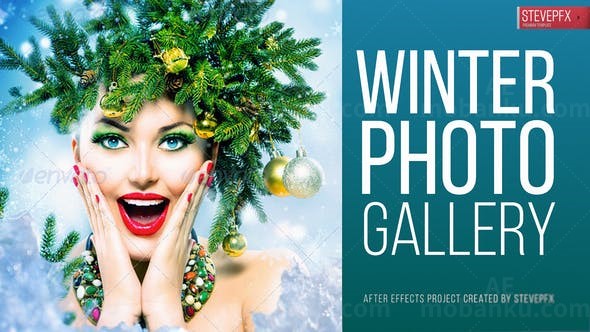 冬季视频展示AE模板