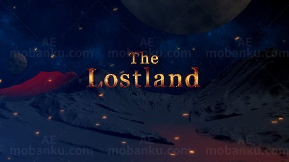 遗失山脉标题展示AE模板