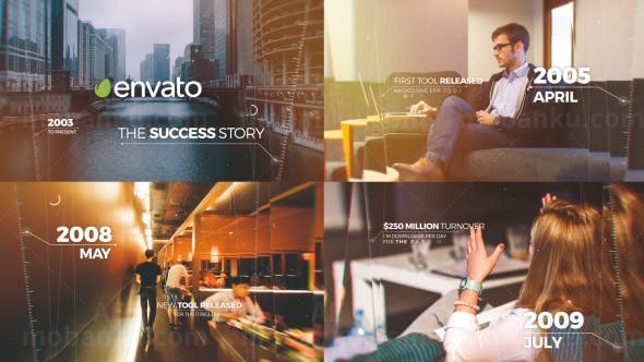 科技感幻灯片时间线开场AE模板