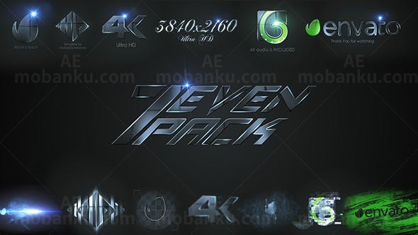 快速优雅标志动画AE模板