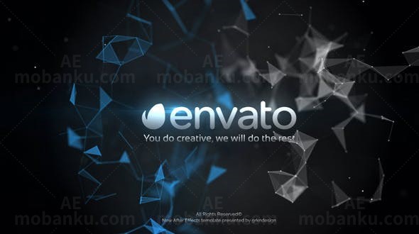 点线Plexus背景文字标题宣传片AE模板