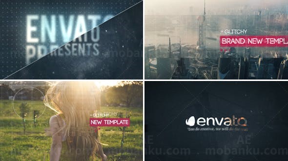 故障效果幻灯片AE模板