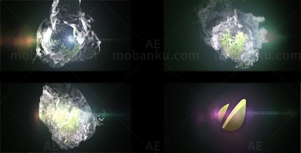 流体标志动画AE模板