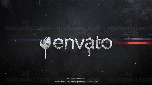 抽象故障效果预告片标题展示AE模板