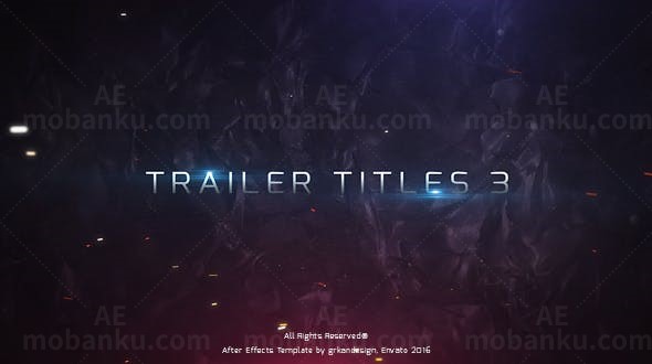 抽象预告片标题展示AE模板